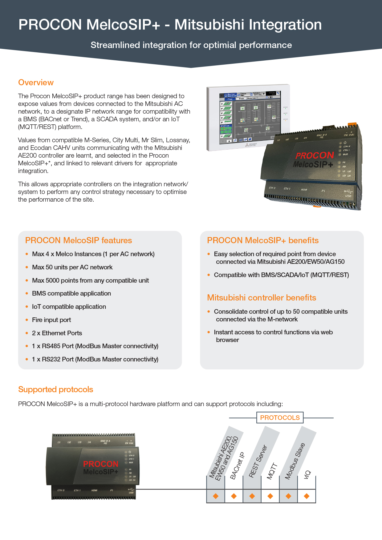 Synapsys PROCON MelcoSIP+Product sheet 2024